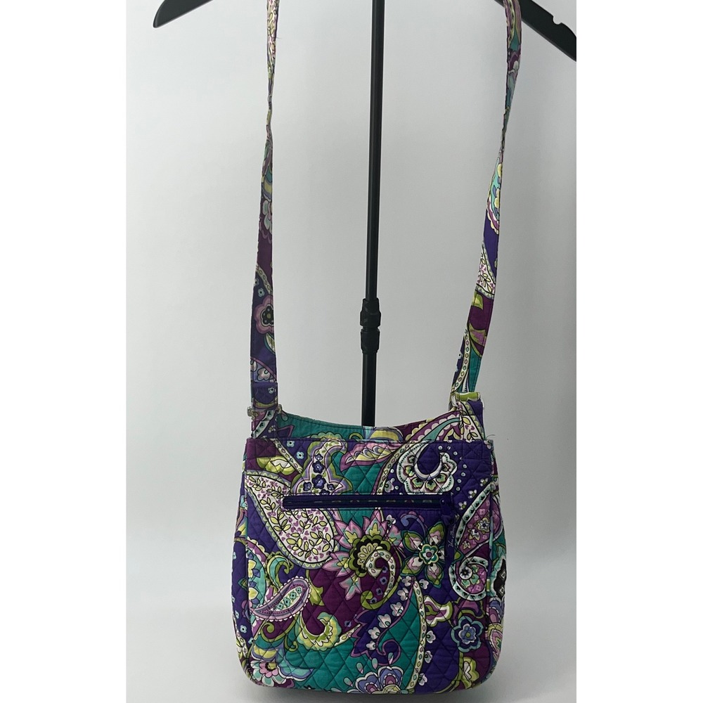 Vera‎ Bradley Crossbody Bag Quilted Purple Paisley Floral Everyday Purse - Picture 3 of 11